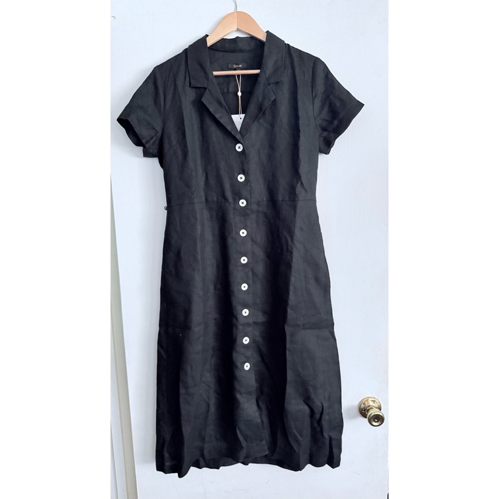 NWT Quince 100% European Linen Button Front Dress - Small - Picture 8 of 13